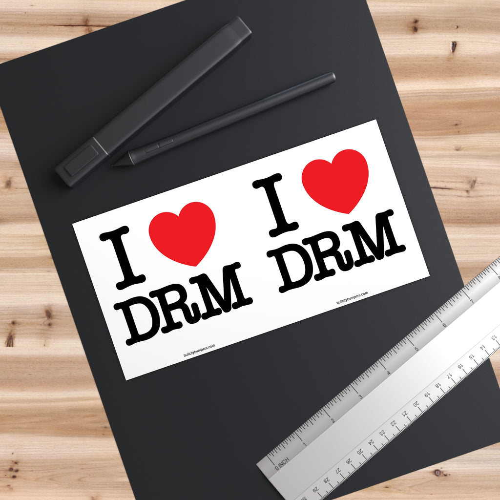 Stickers - I heart DRM (2 for 1)