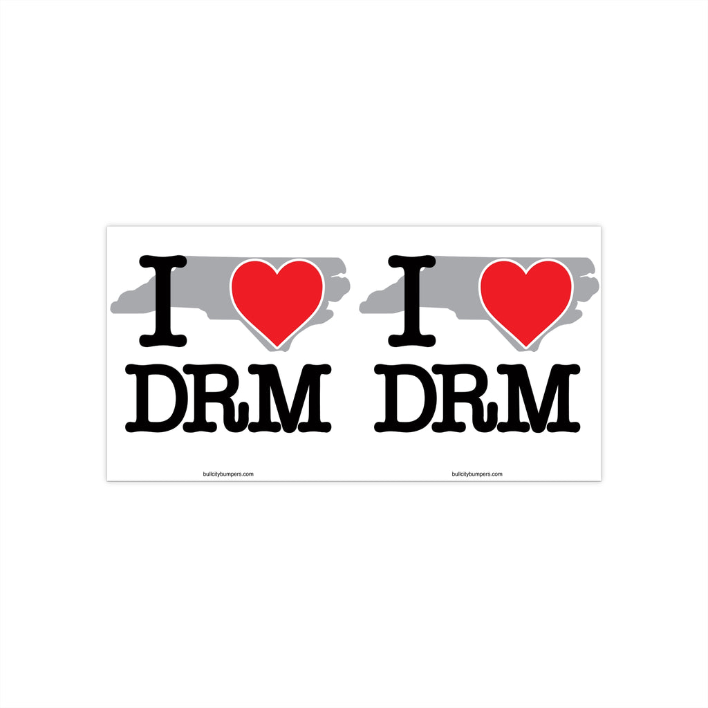 Stickers - I heart DRM (2 for 1, with NC background)
