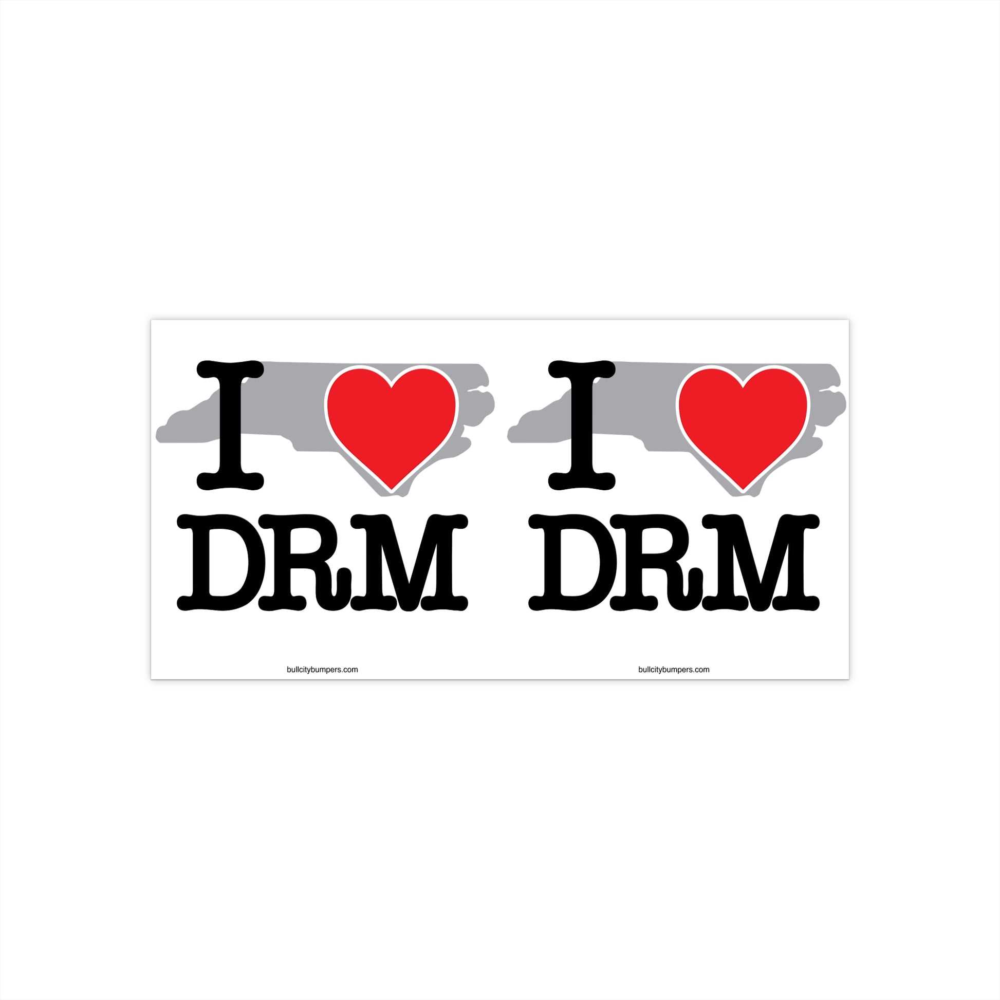 Stickers - I heart DRM (2 for 1, with NC background)