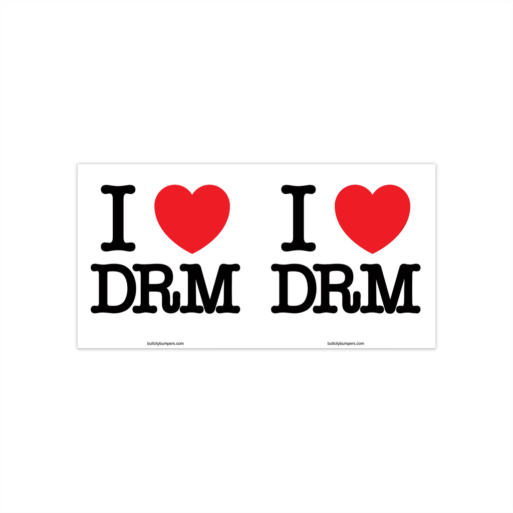 Stickers - I heart DRM (2 for 1)